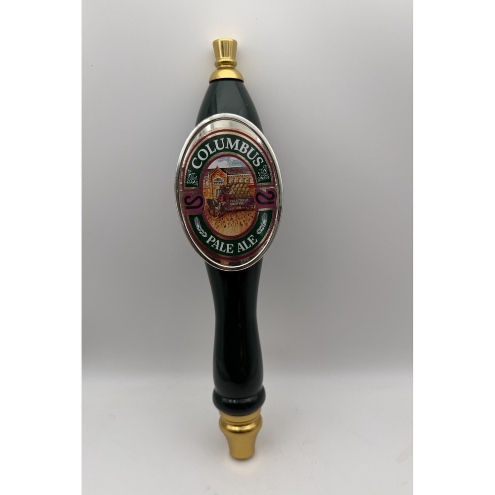 Vintage Columbus Pale Ale Beer Tap‎ Handle Green Gold Draft Pull 11" Bar Pub